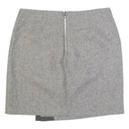 MINT VELVET Womens Straight Skirt Grey Short Wool UK 8