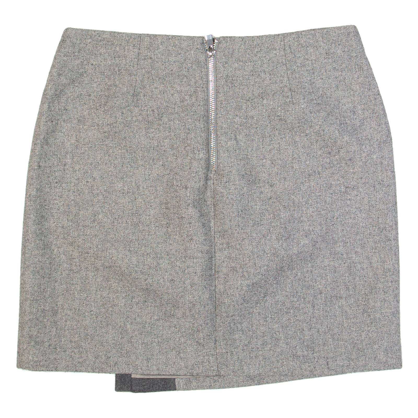 MINT VELVET Womens Straight Skirt Grey Short Wool UK 8