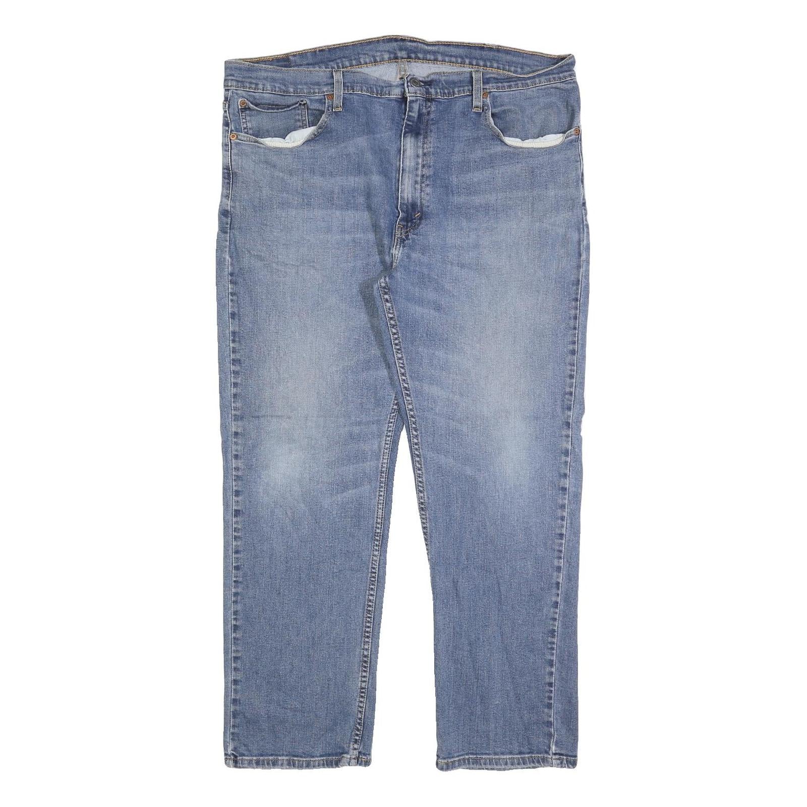 LEVI'S 559 Straight Mens Jeans Blue Cotton Blend Regular Fit W40 L30 Classic Zip