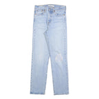 LEVI'S Womens Regular Fit Blue Denim Jeans W25 L28 Distressed Cotton Blend