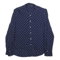 ZARA WOMAN Womens Blue Anchor Print Shirt Long Sleeve Button Neck XS Casual