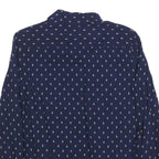 ZARA WOMAN Womens Blue Anchor Print Shirt Long Sleeve Button Neck XS Casual