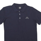 KAPPA Mens Navy Blue Short Sleeve Plain Polo Shirt S Cotton Blend Casual