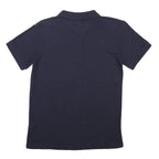 KAPPA Mens Navy Blue Short Sleeve Plain Polo Shirt S Cotton Blend Casual