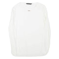 ZARA Womens Top White Long Sleeve Viscose M