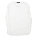 ZARA Womens Top White Long Sleeve Viscose M