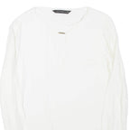 ZARA Womens Top White Long Sleeve Viscose M