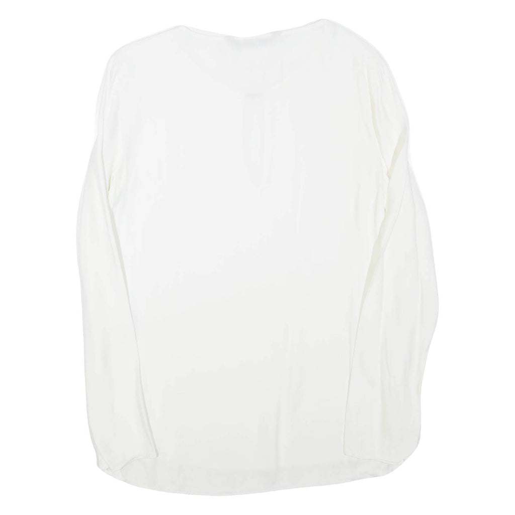 ZARA Womens Top White Long Sleeve Viscose M