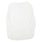 ZARA Womens Top White Long Sleeve Viscose M