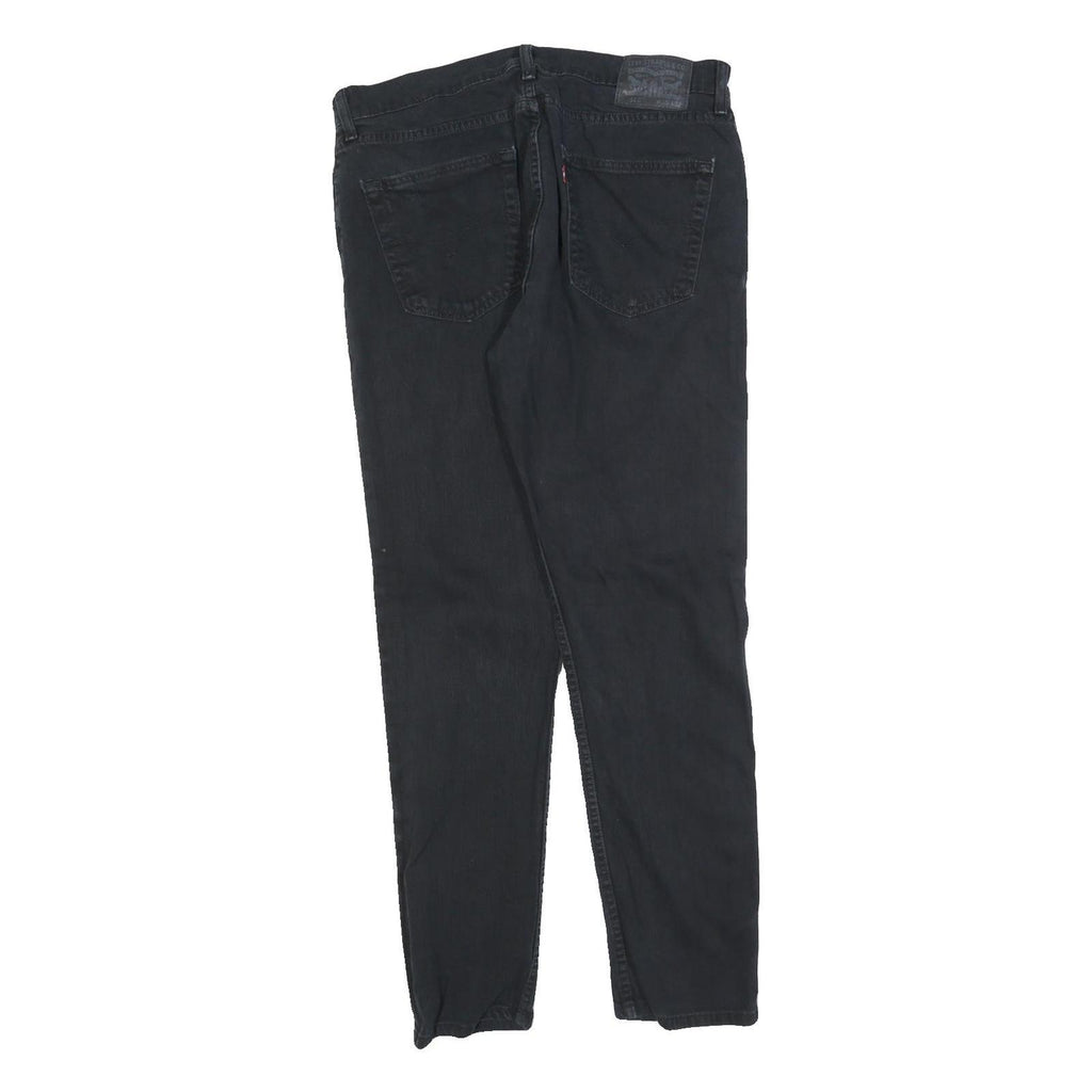 LEVI'S 512 Tapered Mens Jeans Black Regular Denim W36 L32 Distressed