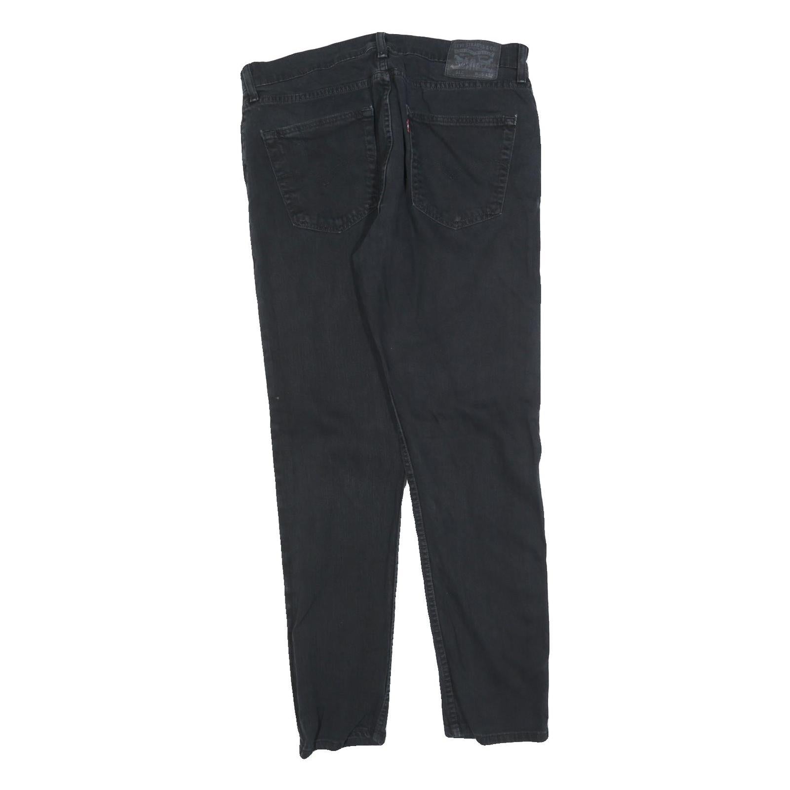 LEVI'S 512 Tapered Mens Jeans Black Regular Denim W36 L32 Distressed