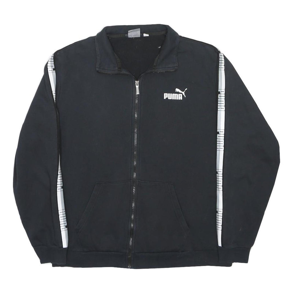 PUMA Mens Black Bomber XL Cotton Blend Plain Sportswear Zip Jacket