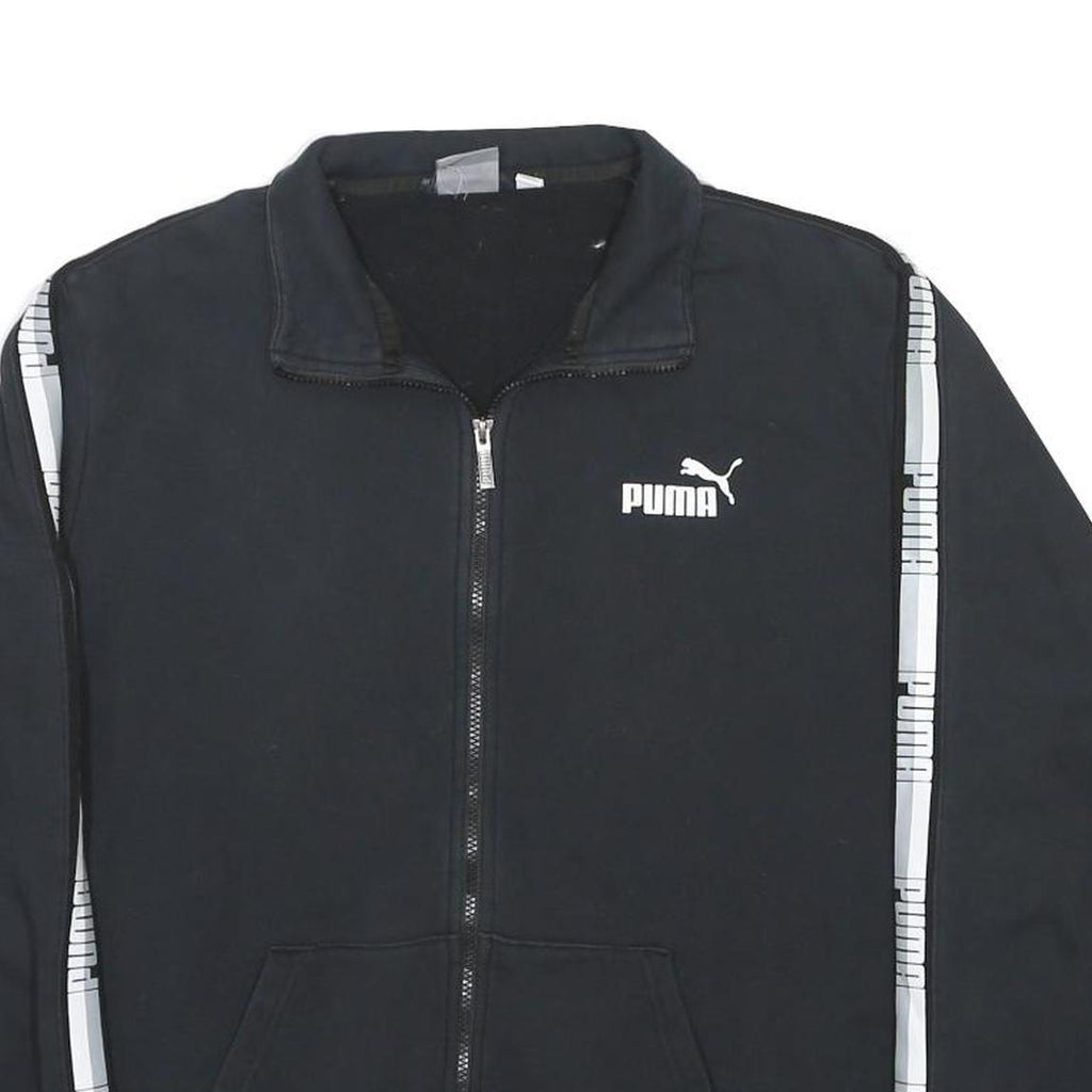 PUMA Mens Black Bomber XL Cotton Blend Plain Sportswear Zip Jacket