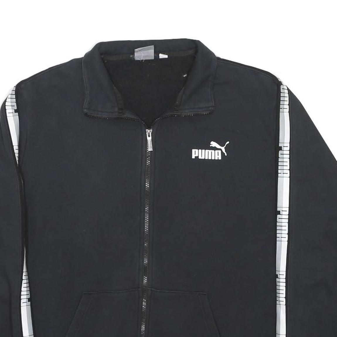 PUMA Mens Black Bomber XL Cotton Blend Plain Sportswear Zip Jacket