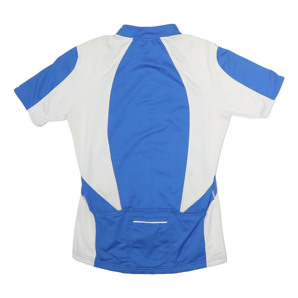 CANNORI Mens Blue & White Modern T-Shirt XL Short Sleeve Round Neck Cycling