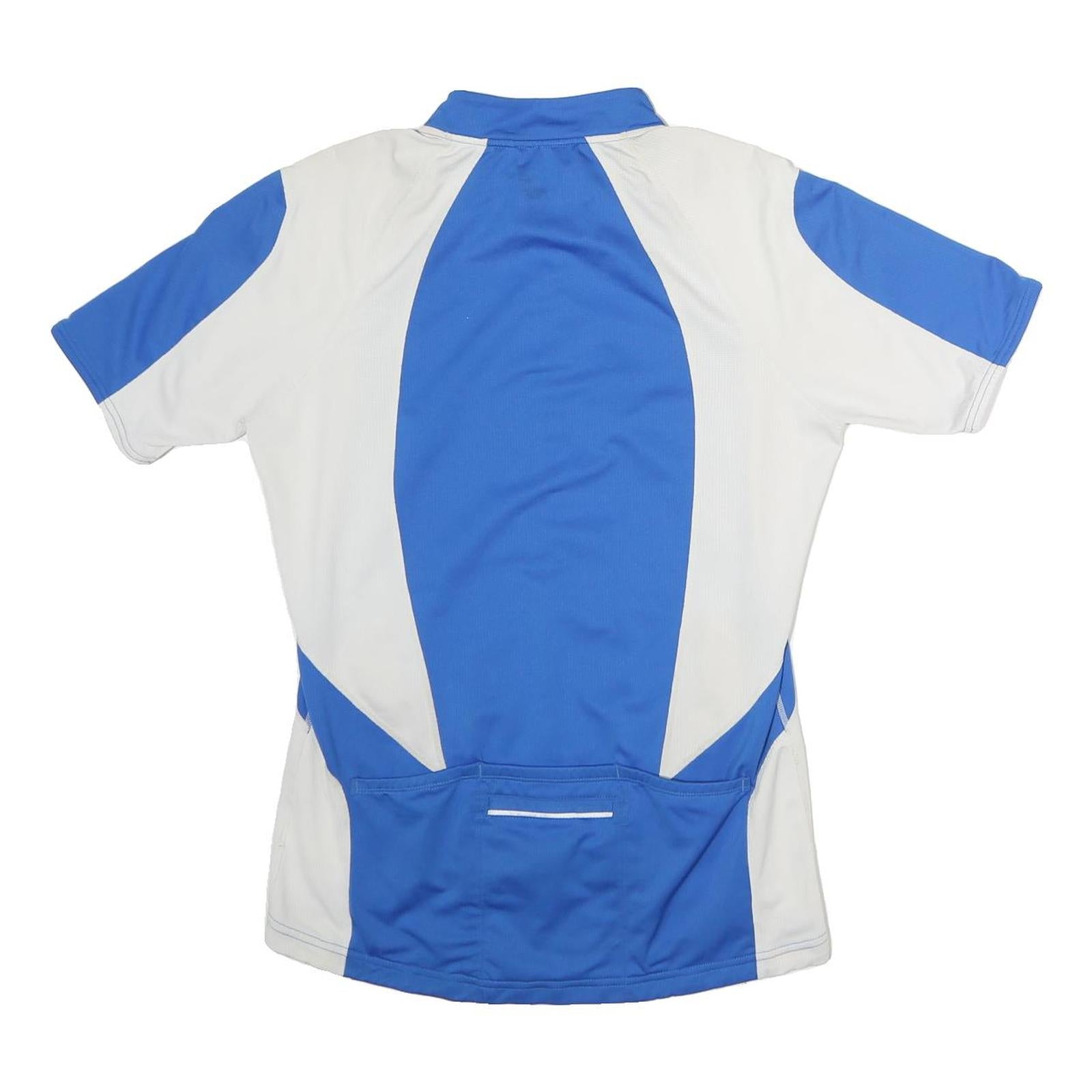 CANNORI Mens Blue & White Modern T-Shirt XL Short Sleeve Round Neck Cycling