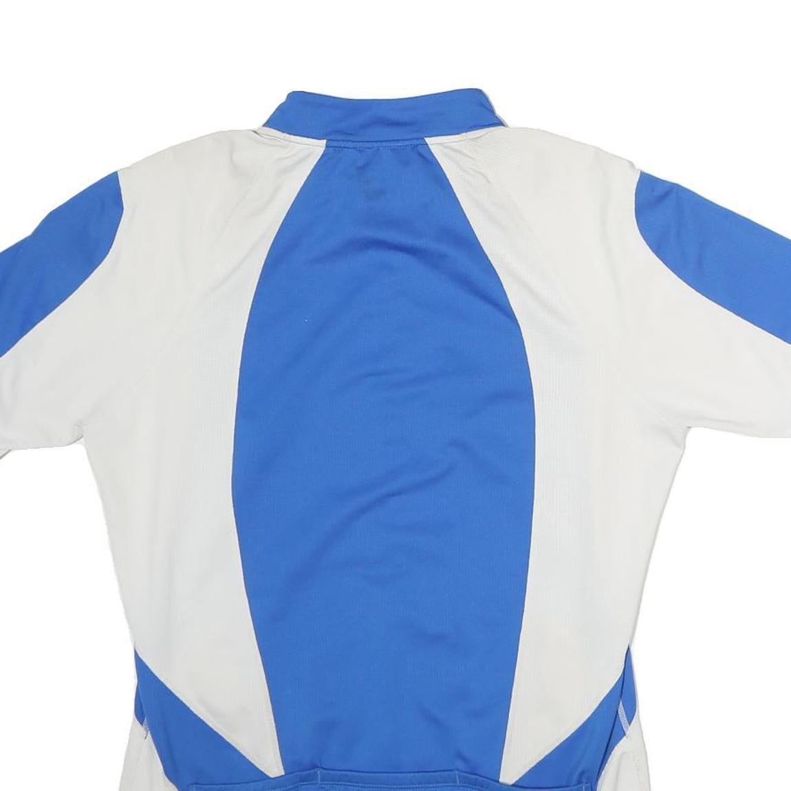 CANNORI Mens Blue & White Modern T-Shirt XL Short Sleeve Round Neck Cycling