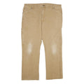 DICKIES Mens Cotton Beige Regular Straight Trousers W40 L30 Workwear Zip
