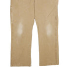 DICKIES Mens Cotton Beige Regular Straight Trousers W40 L30 Workwear Zip