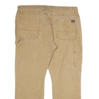DICKIES Mens Cotton Beige Regular Straight Trousers W40 L30 Workwear Zip