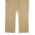 DICKIES Mens Cotton Beige Regular Straight Trousers W40 L30 Workwear Zip