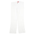 DICKIES Womens Cotton White Regular Fit Straight Leg Trousers W30 L31 Casual