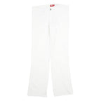 DICKIES Womens Cotton White Regular Fit Straight Leg Trousers W30 L31 Casual