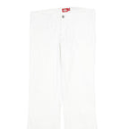 DICKIES Womens Cotton White Regular Fit Straight Leg Trousers W30 L31 Casual
