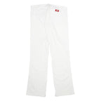 DICKIES Womens Cotton White Regular Fit Straight Leg Trousers W30 L31 Casual