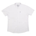 BARBOUR Mens White & Grey Striped Cotton Shirt XL Button Down Collar Short