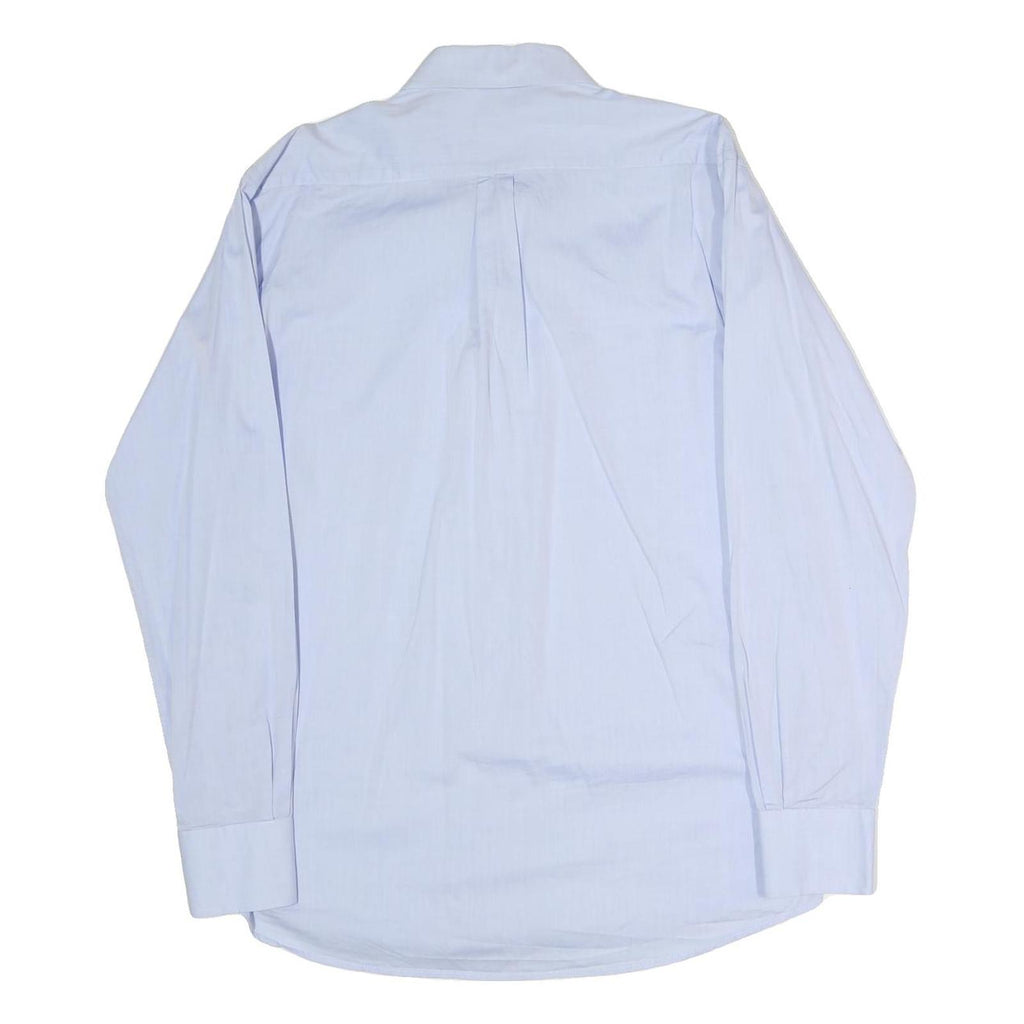 LOTTO Mens Blue Shirt XL Cotton Long Sleeve Button Collar Classic Fit Formal