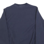 CHAMPION Mens Navy Blue Crew Neck S Cotton Blend Pullover Sweatshirt Logo