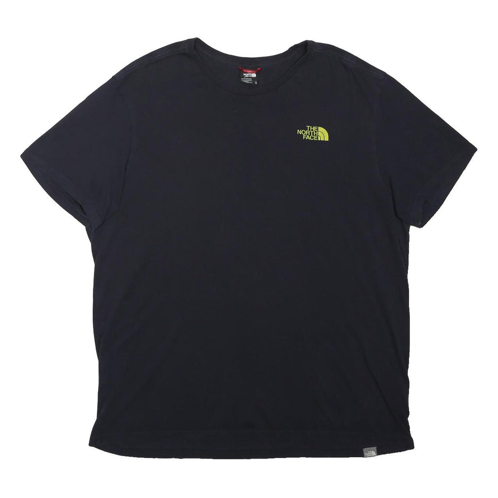 THE NORTH FACE Mens Black & Lime Graphic T-Shirt XL Short Sleeve Crew Neck