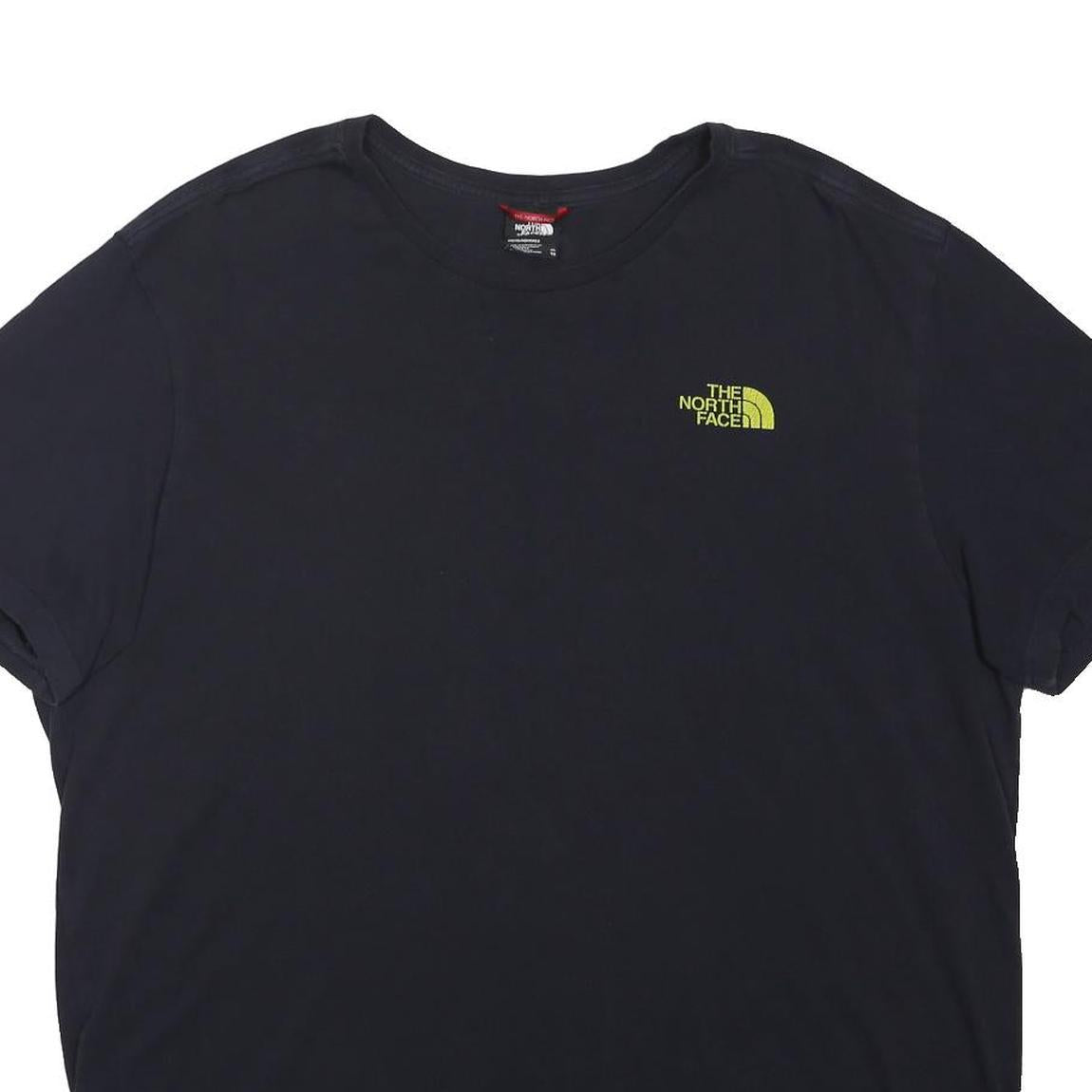 THE NORTH FACE Mens Black & Lime Graphic T-Shirt XL Short Sleeve Crew Neck