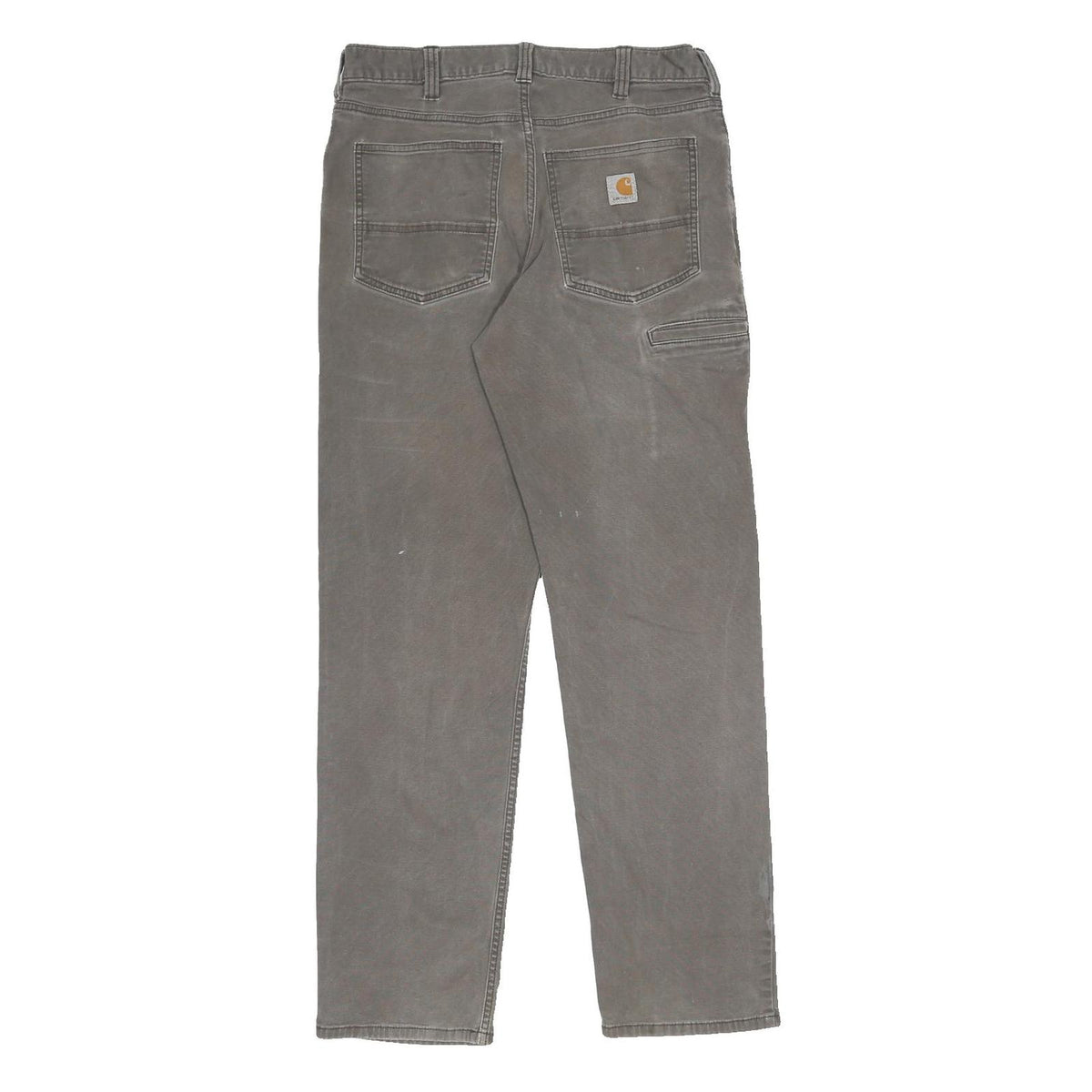 CARHARTT Mens Cotton Blend Grey Relaxed Straight Trousers W32 L34 Workwear