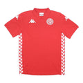 KAPPA Mens Red White Sleeve Stripe Polo Shirt M Cotton Blend Sportswear