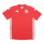 KAPPA Mens Red White Sleeve Stripe Polo Shirt M Cotton Blend Sportswear