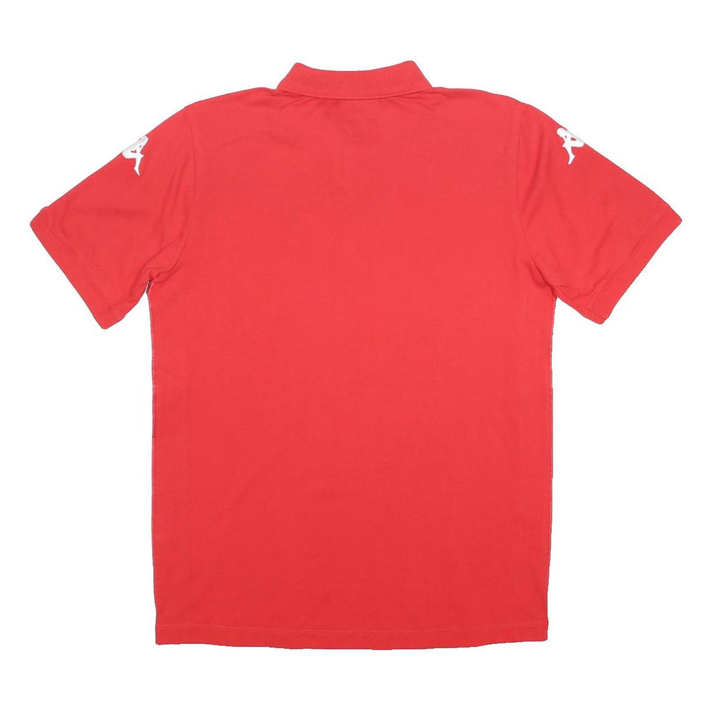 KAPPA Mens Red White Sleeve Stripe Polo Shirt M Cotton Blend Sportswear