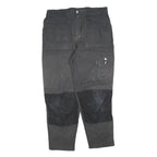 DICKIES Mens Cotton Blend Black Workwear Trousers Regular Fit W34 L28 Heavy Duty