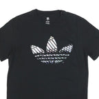 ADIDAS Womens Black Graphic T-Shirt M Short Sleeve Crew Neck Casual Cotton Blend