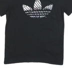 ADIDAS Womens Black Graphic T-Shirt M Short Sleeve Crew Neck Casual Cotton Blend