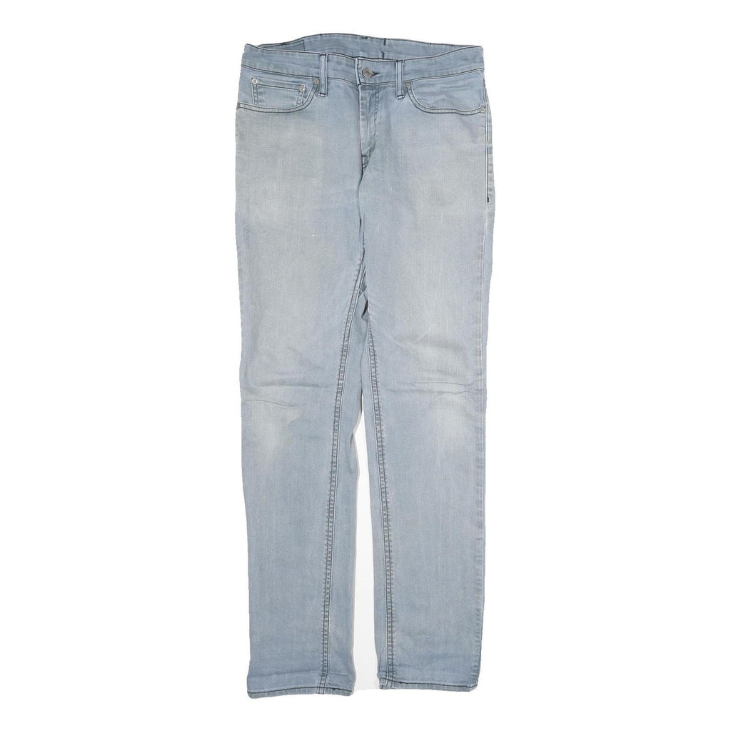 LEVI'S Mens Slim Light Blue Denim Zip Jeans W32 L34 Classic Casual Wear