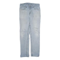 LEVI'S Mens Slim Light Blue Denim Zip Jeans W32 L34 Classic Casual Wear