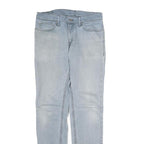 LEVI'S Mens Slim Light Blue Denim Zip Jeans W32 L34 Classic Casual Wear