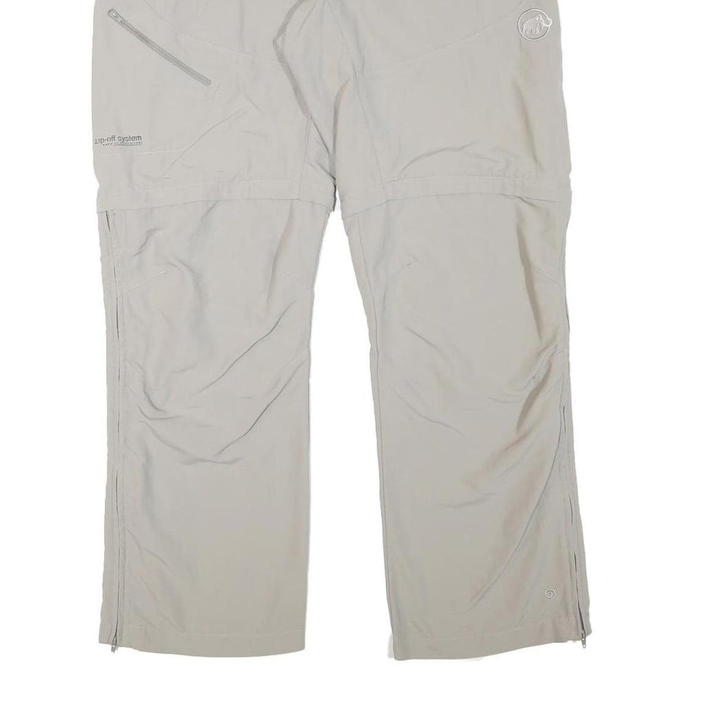 MAMMUT Womens Polyester Blend Beige Relaxed Zip Trousers W34 L31 Outdoor Casual