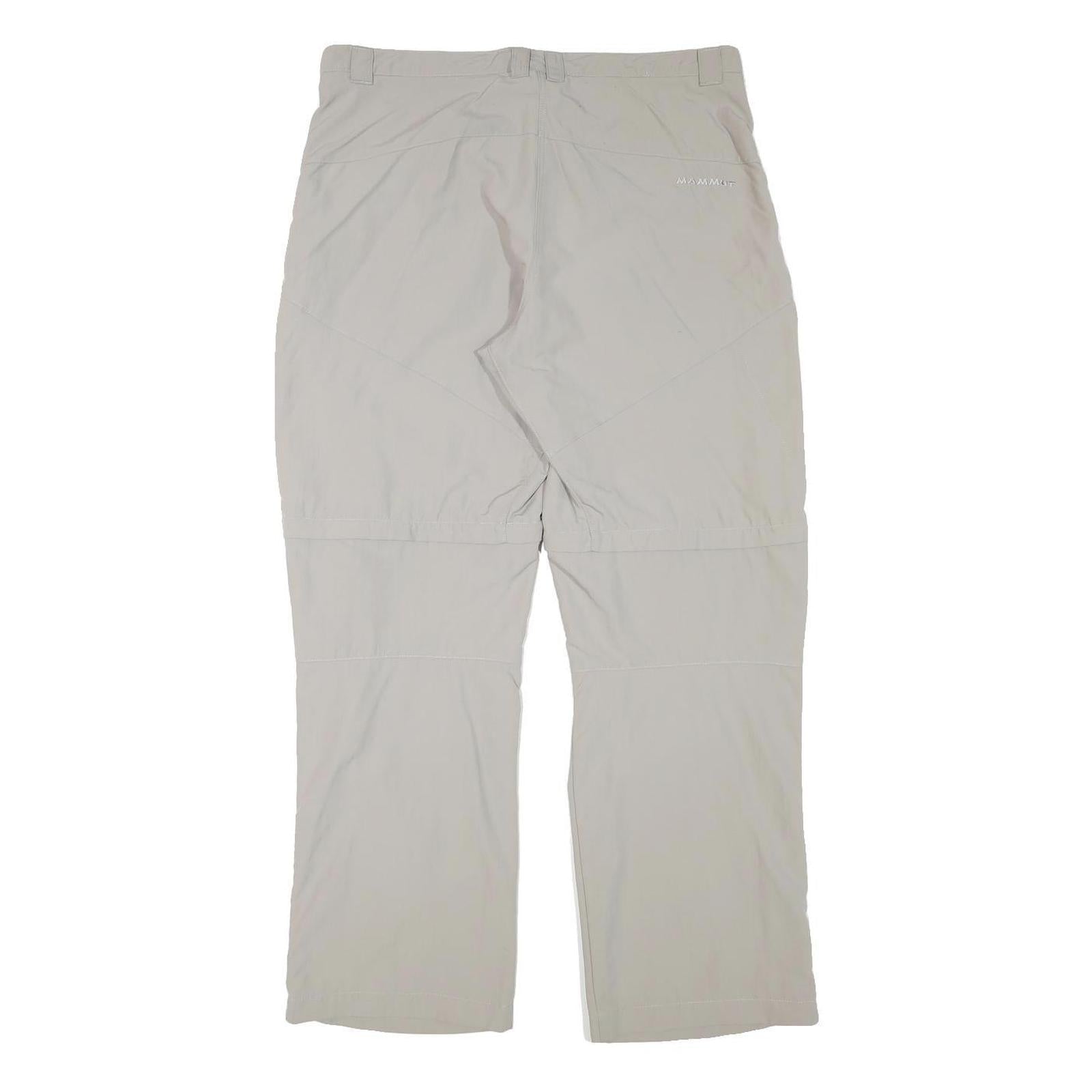 MAMMUT Womens Polyester Blend Beige Relaxed Zip Trousers W34 L31 Outdoor Casual