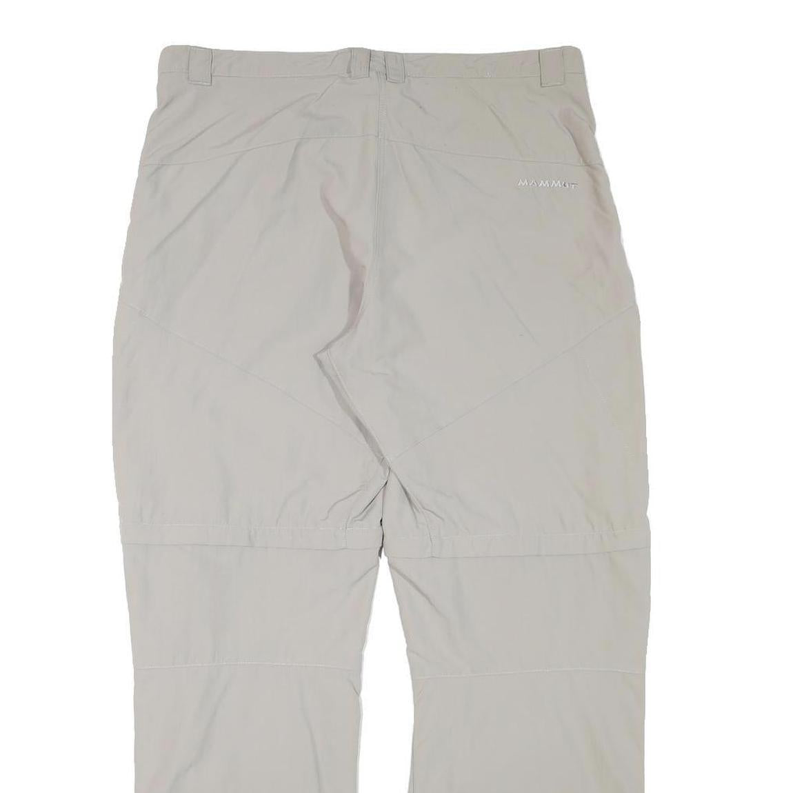 MAMMUT Womens Polyester Blend Beige Relaxed Zip Trousers W34 L31 Outdoor Casual