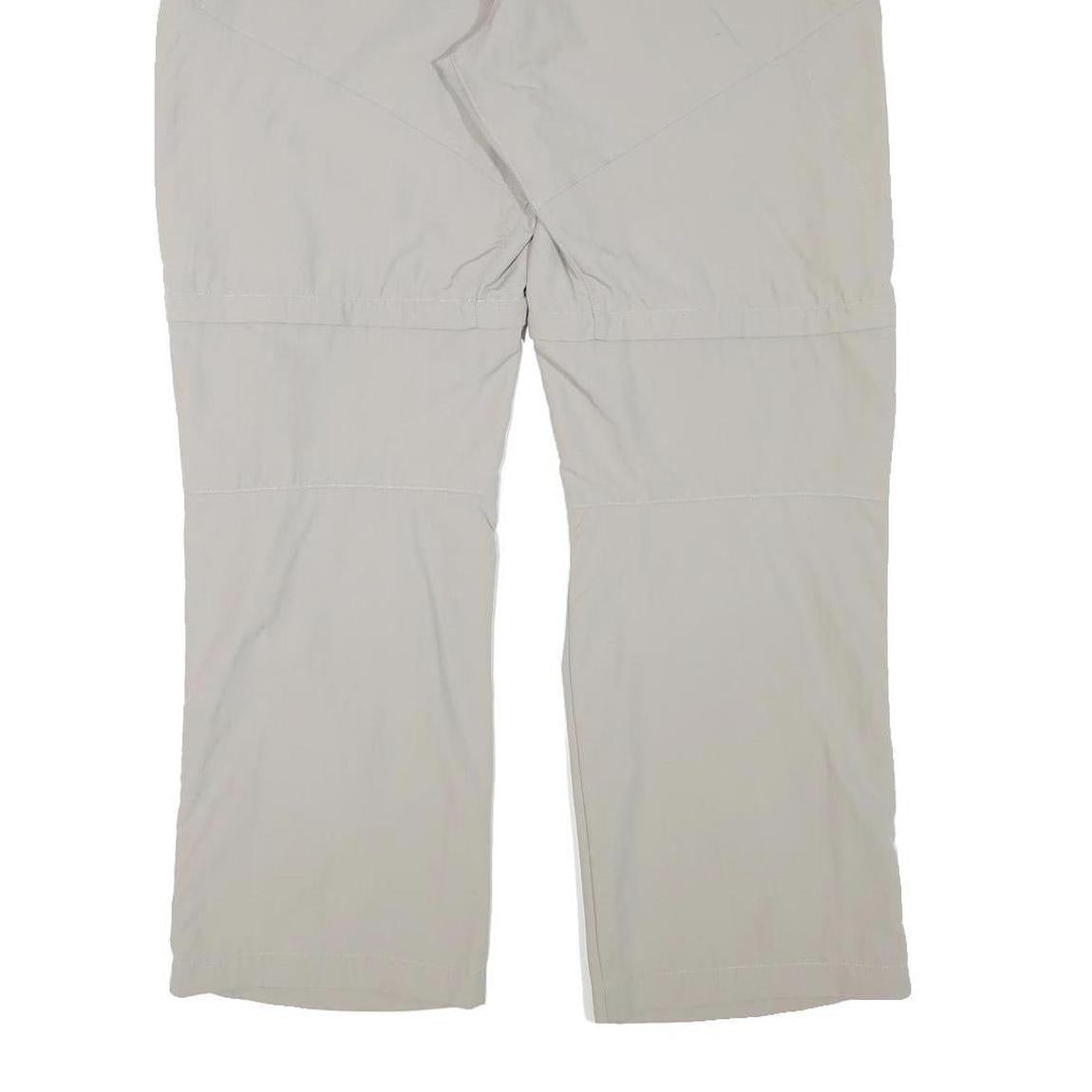 MAMMUT Womens Polyester Blend Beige Relaxed Zip Trousers W34 L31 Outdoor Casual