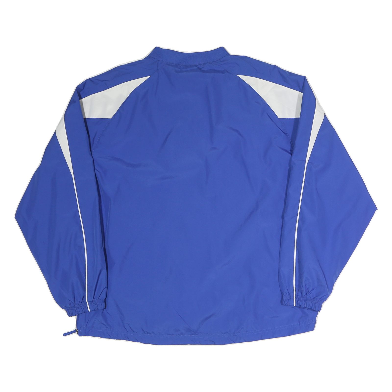 HOLLOWAY Mens Blue & White Outlaw Baseball V-Neck L Sweatshirt Pullover Sports