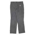 CARHARTT Mens Cotton Blend Grey Regular Straight Leg Trousers W34 L31 Workwear